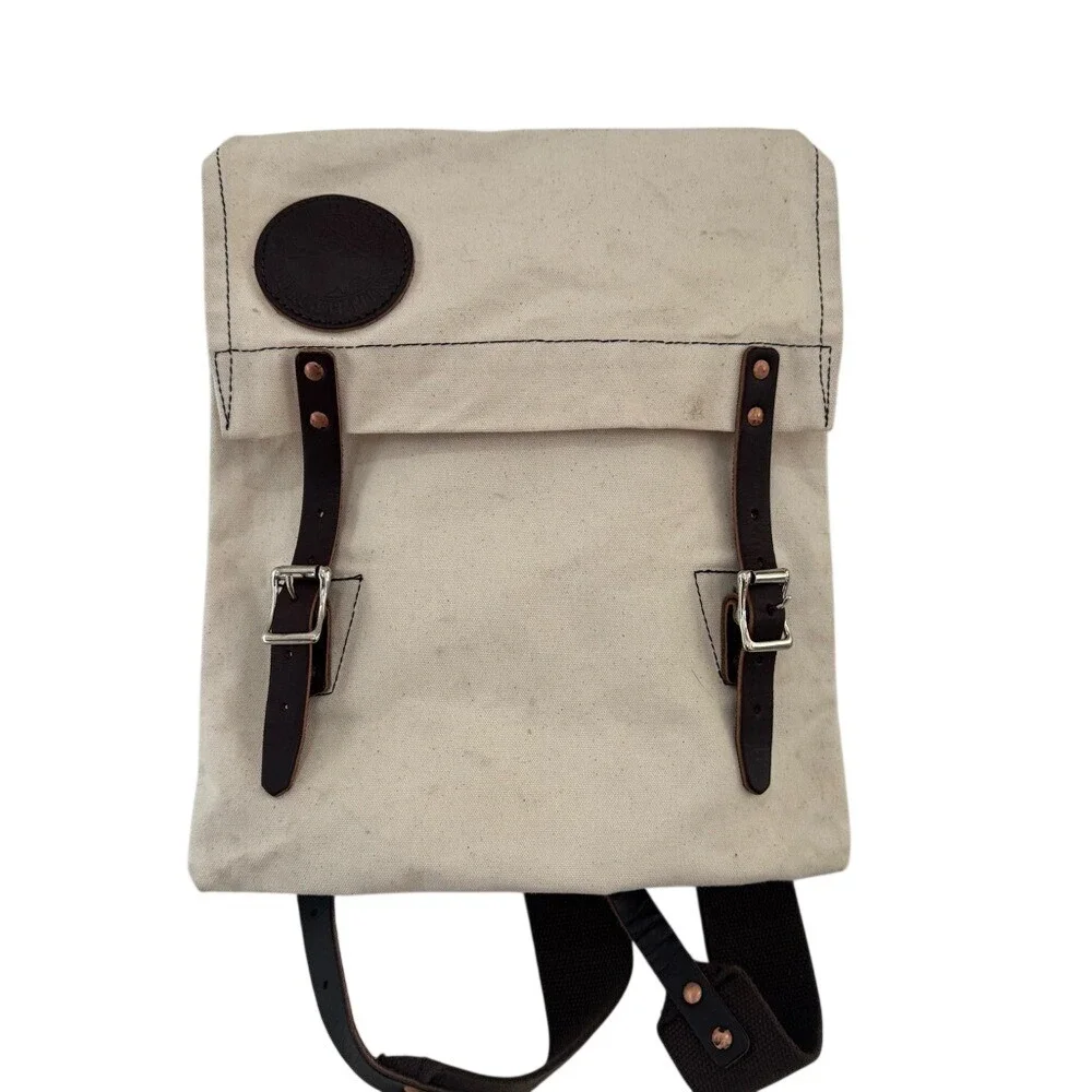 Duluth‎ Pack Monarch Canvas Backpack w/ Leather Accents Vintage